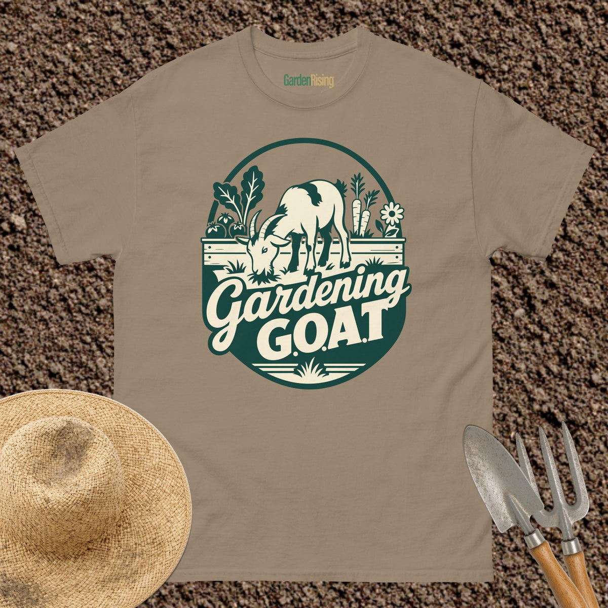 Gardening G.O.A.T. garden t-shirt