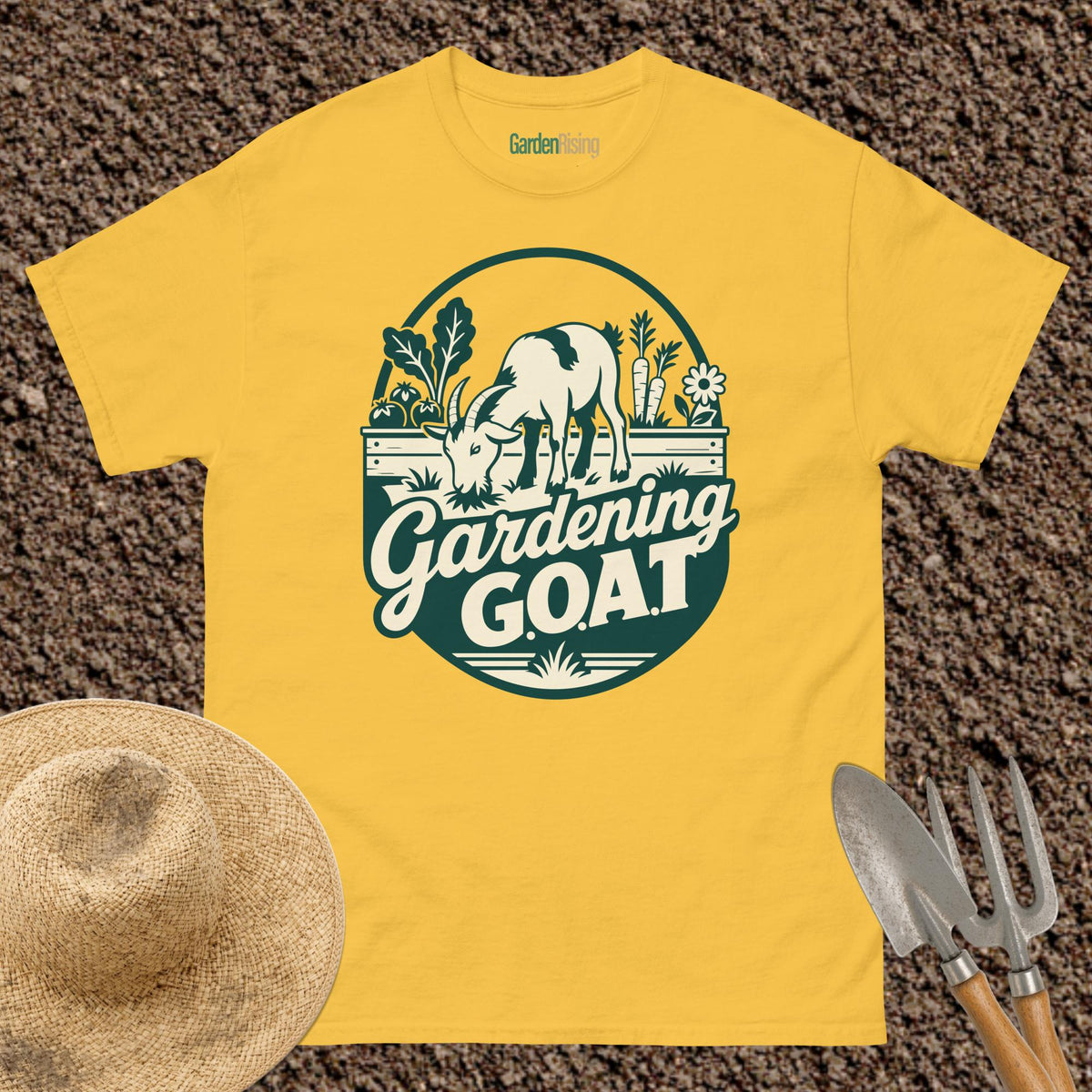 Gardening G.O.A.T. garden t-shirt