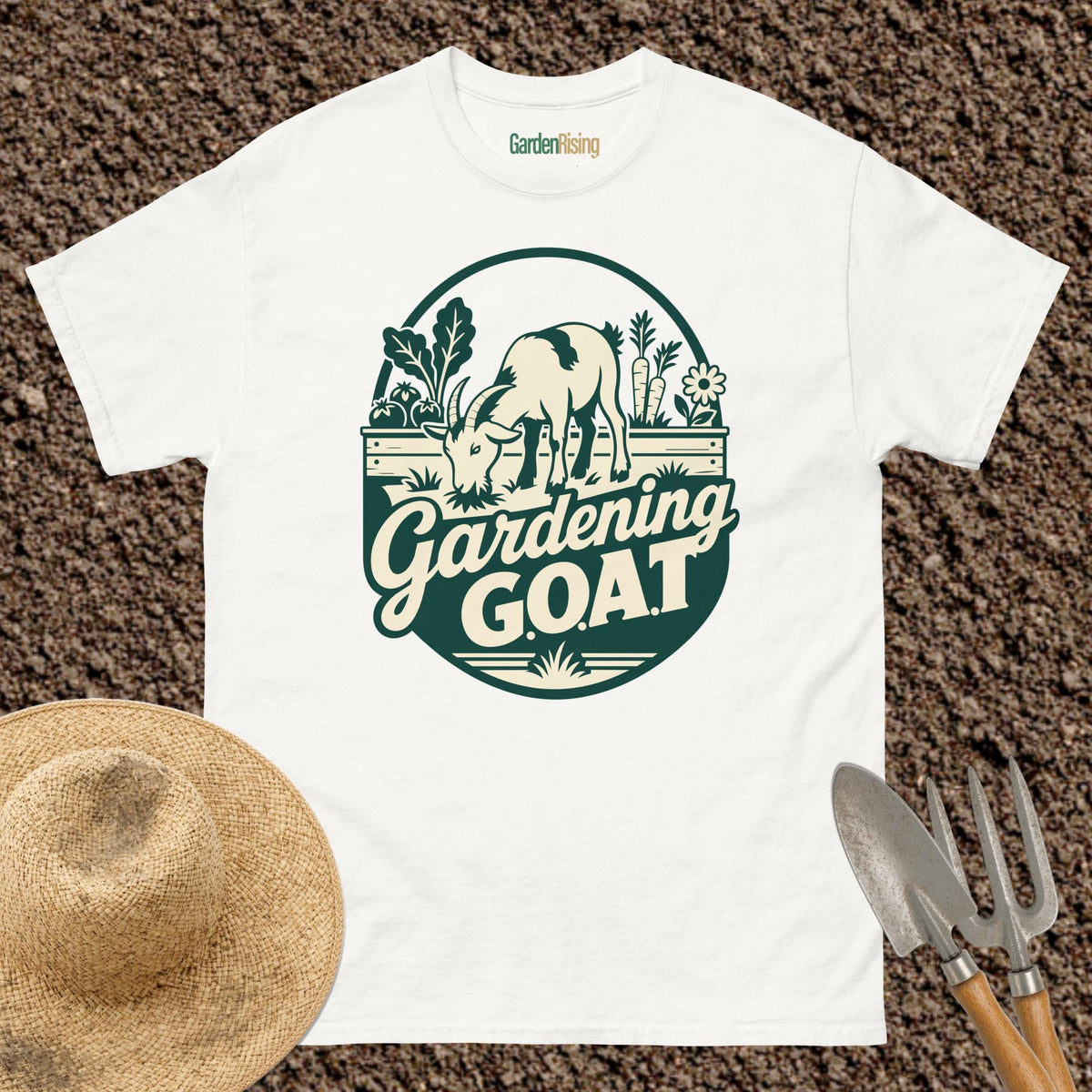 Gardening G.O.A.T. garden t-shirt